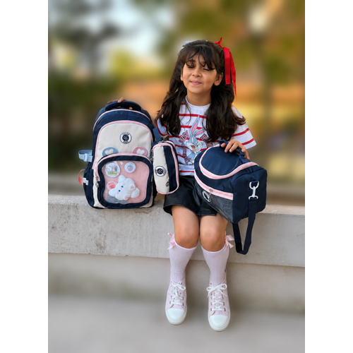 Kore Tarz� K�z �ocuk 3l� Okul �antas� Seti �lkokul �antas�