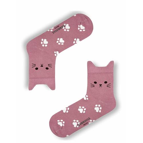 5li Kedi ekilli Renkli orap Seti | Hediye Kutulu Unisex Pamuklu oraplar
