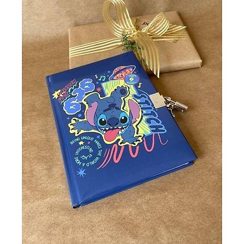 Lilo & Stitch Lisansl Kilitli Hatra Defteri | 14x20 cm | 80 Yaprak | Sert Kapak