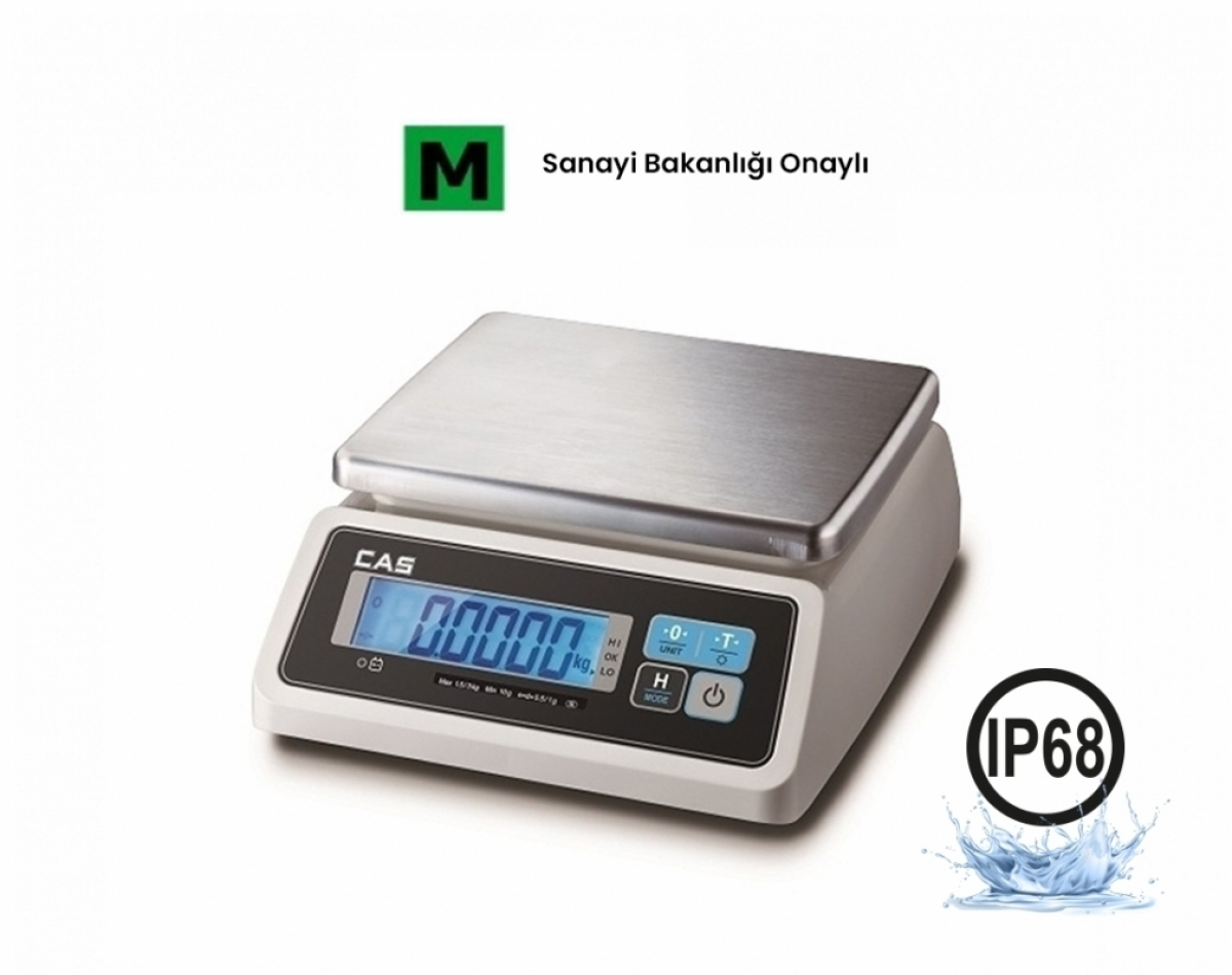 Cas Sw II W 30 kg. Sıvı Korumalı Tartım Terazisi