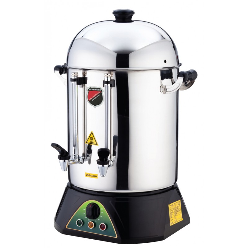 Silverinox 10 Litre Çift Demlikli Semaver | Profesyonel Çay Servisi İçin İdeal Çözüm