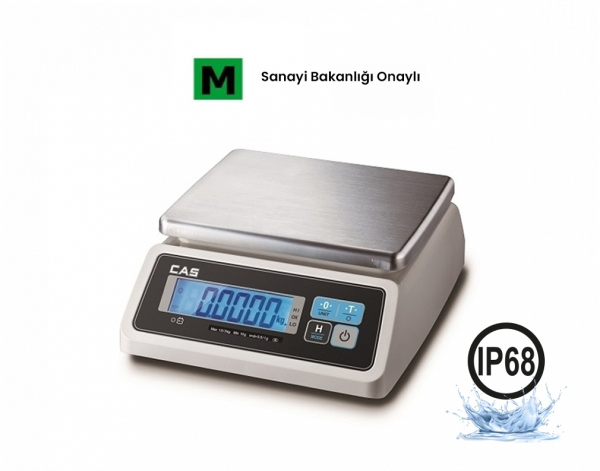 Cas Sw II W 6 kg. Sıvı Korumalı Tartım Terazisi