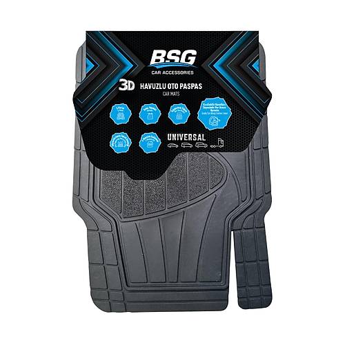 Universal 3D Havuzlu Siyah 5 Par�a T�m Ara�lara Uyumlu Paspas