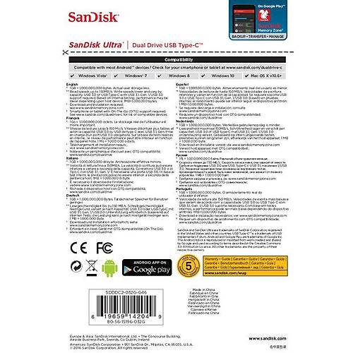 SanDisk UltDual DriveUSB TypeCTMDrive32G