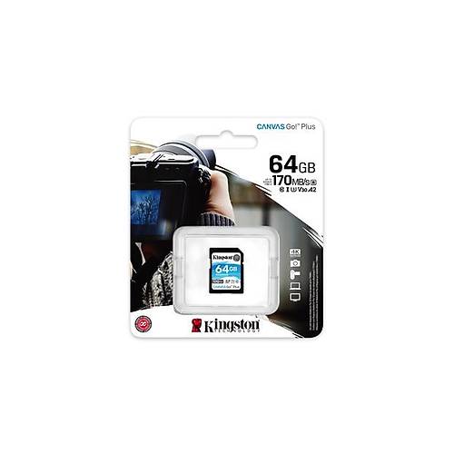 Kingston 64GB SDXC Canvas Go Plus 170R C10 UHS-I U3 V30