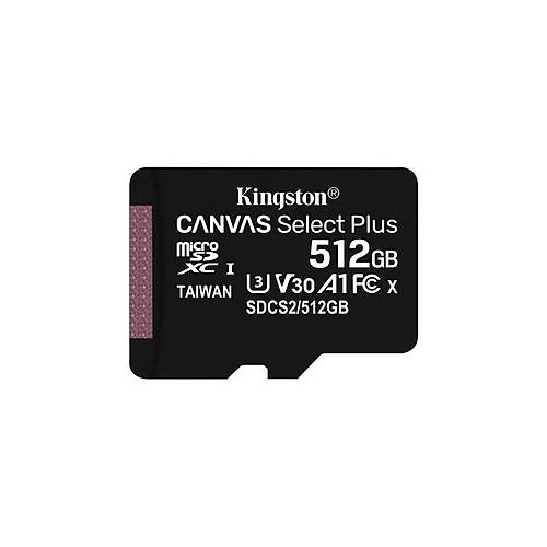Kingston 512GB microSDXC Canvas Select Plus 100R A1 C10 Card + Adapter