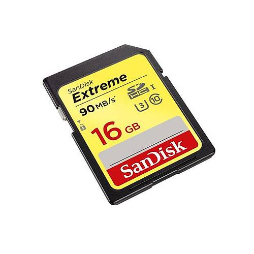 SanDisk Extreme SDHC Card 16GB 90MB/s Class 10 UHS-I U3
