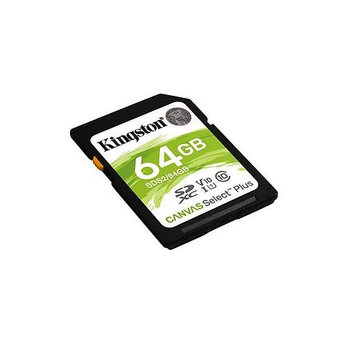 Kingston 64GB SDXC Canvas Select Plus 100R C10 UHS-I U1 V10