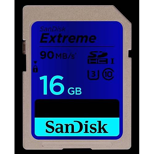 SanDisk Extreme SDHC Card 16GB 90MB/s Class 10 UHS-I U3