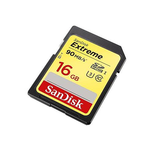 SanDisk Extreme SDHC Card 16GB 90MB/s Class 10 UHS-I U3