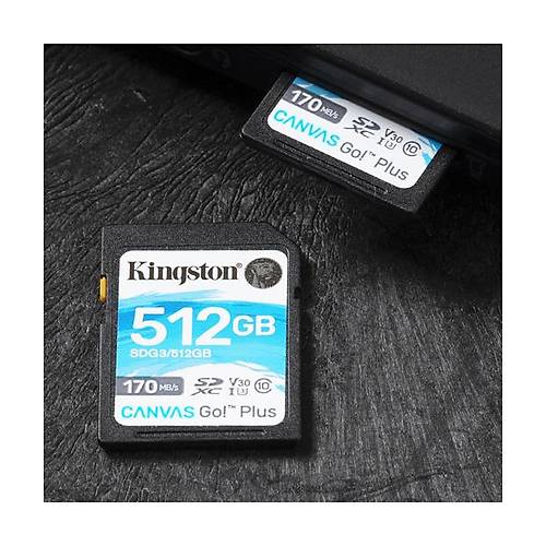 Kingston 512GB SDXC Canvas Go Plus 170R C10 UHS-I U3 V30