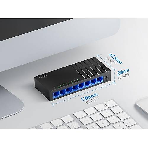 CUDY 8-Port Gigabit Metal Switch