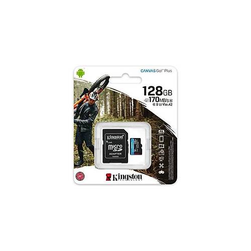 Kingston 128GB microSDXC Canvas Go Plus 170R A2 U3 V30 Card + ADP