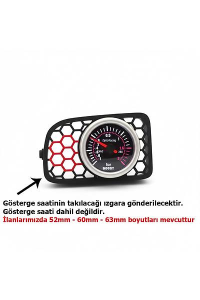 Polo 6r - 6c / Havaland�rma Izgara G�sterge Podu K�rm�z� 52mm
