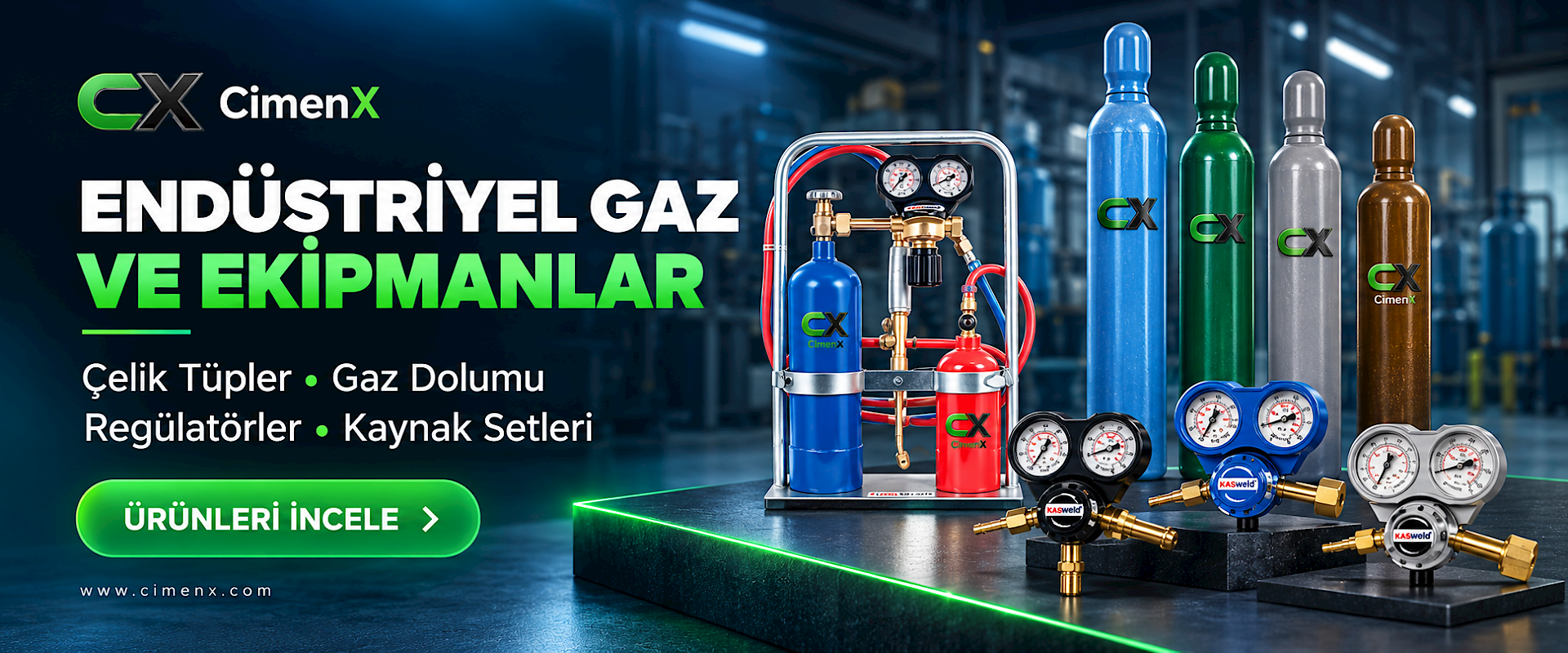 End�striyel Gaz ve Ekipmanlar
