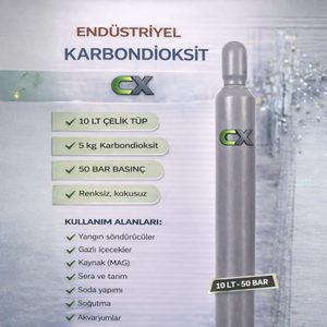 Karbondioksit 10 Lt �elik T�p