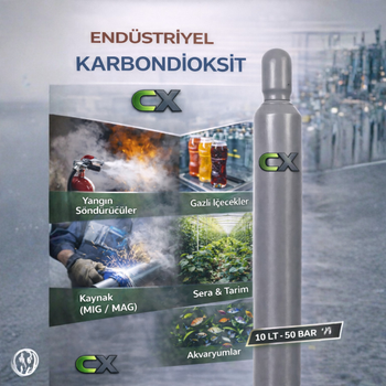 Karbondioksit 10 Lt �elik T�p