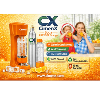 CimenX Soda Maker � Prestige Orange - Soda Kartu�lu Set