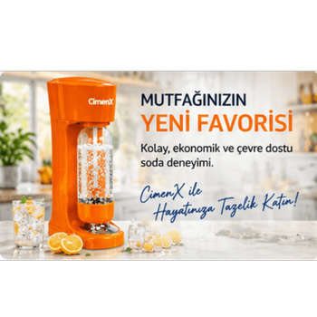 CimenX Soda Maker � Prestige Orange - Soda Kartu�lu Set
