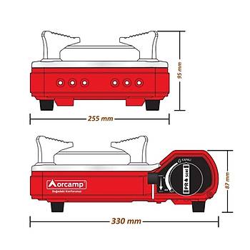 Orcamp Tekli Ocak K��eli K�rm�z� (ck505)