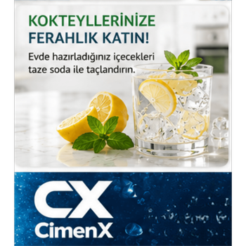 CimenX Soda Maker � Blue Edition - Soda Kartu�lu Set