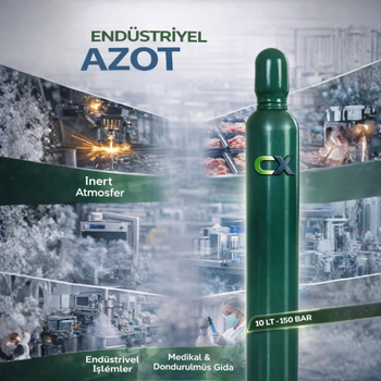 Azot T�p� 10 Lt �elik | Saf Azot Gaz T�p� | CimenX