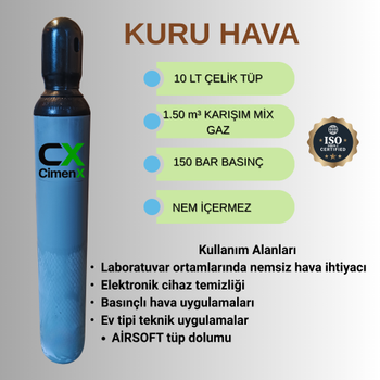 Kuru Hava 10 Lt elik Tp