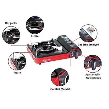 Orcamp Tekli Ocak K��eli K�rm�z� (ck505)