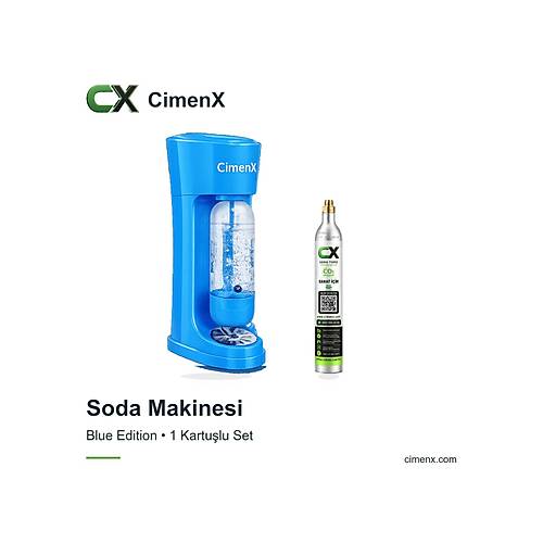 CimenX Soda Maker � Blue Edition - Soda Kartu�lu Set