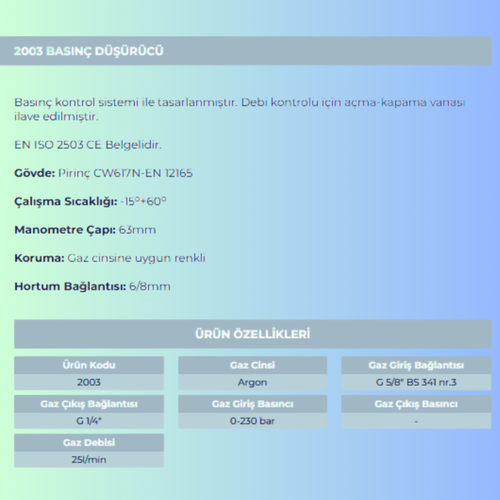 Argon Reg�lat�r� (Bas�n� D���r�c�) 2003 BR