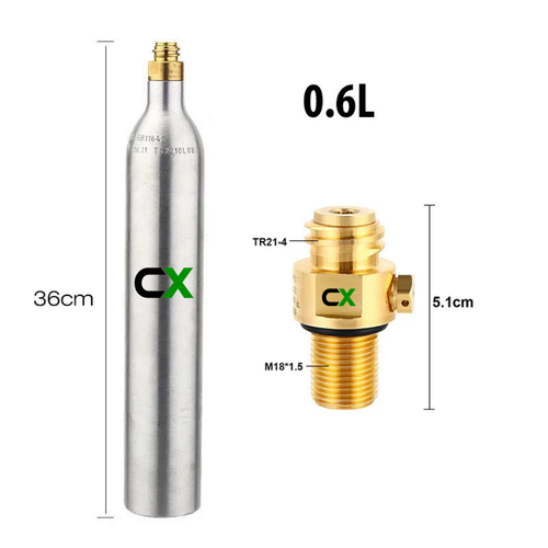 Soda Tupu CO2 Gaz Kartusu 0.6L � Soda Makinesi Gaz Tupu Gida Tipi CO2 (1 Adet)