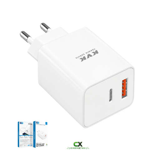 25W USB-C ve USB-A �ift Portlu H�zl� �arj Adapt�r�