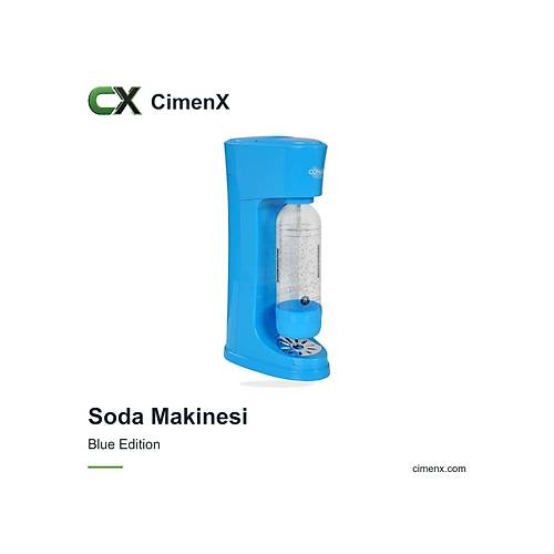 CimenX Soda Maker � Blue Edition | Elektriksiz Ev Tipi Soda Makinesi