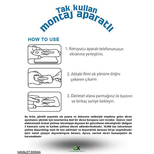 iPhone 15 - 9H Hayalet Full Cover Montaj Aparatl� Ekran Koruyucu Cam