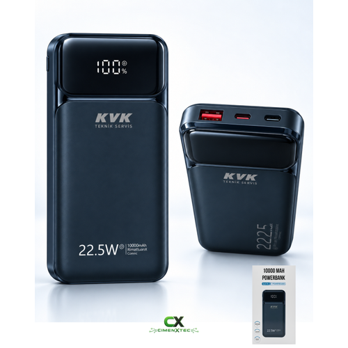 10.000 mAh 22,5W Dijital Ekranl� H�zl� Powerbank � PW-04
