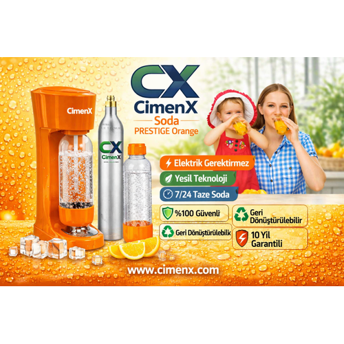 CimenX Soda Maker � Blue Edition | Elektriksiz Ev Tipi Soda Makinesi