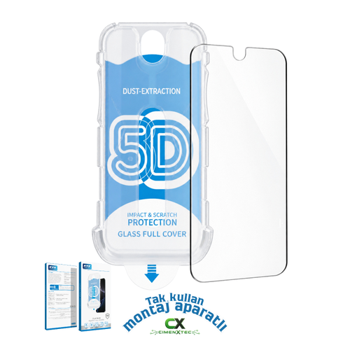 iPhone 14 Pro Max - 9H Platinum Glass Full Cover Montaj Aparatl� Ekran Koruyucu Cam