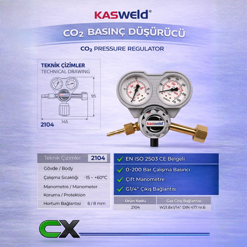 Karbondioksit Reg�lat�r� (Bas�n� D���r�c�) 2104
