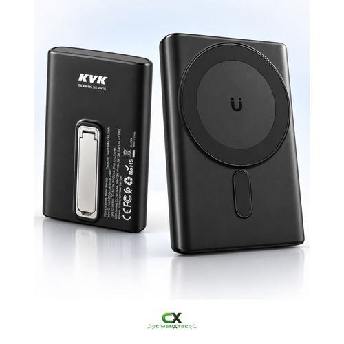 10.000 mAh 22,5W Kablosuz �arj Destekli Powerbank Siyah - PW-05B