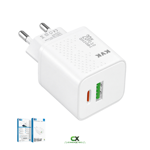 20W USB-C ve USB-A �ift Portlu H�zl� �arj Adapt�r�