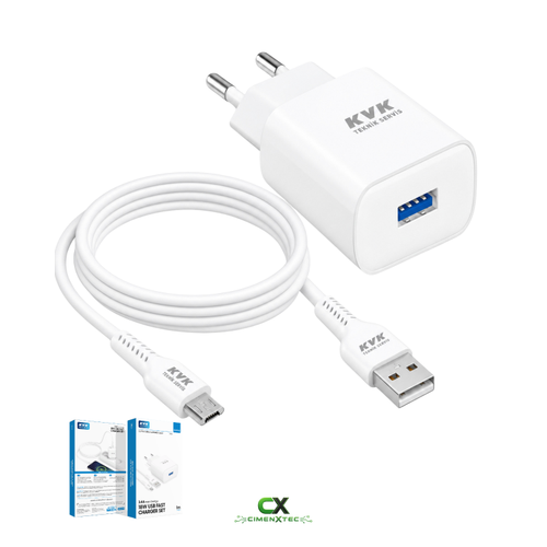 Micro-USB 3.4A 18W �arj Seti � Adapt�r ve 1 Metre Kablo