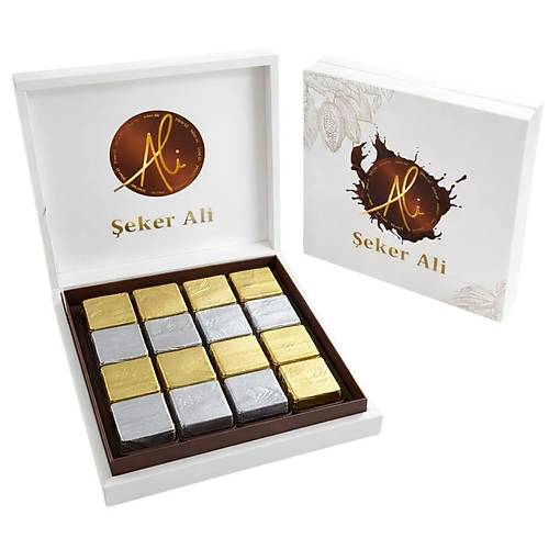 Sarg�l� madlen �ikolata kutusu 32 adet 320g e