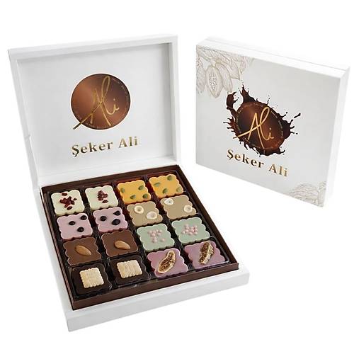 Meyveli kare madlen �ikolata kutusu