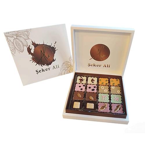 Meyveli kare madlen �ikolata kutusu