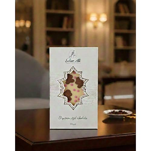 Beyaz �ikolatal� s�sl� bel�ika �ikolatas� tablet 100g e