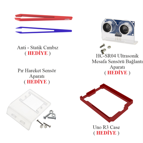 Arduino ile Uyumlu Set �leri D�zey UNO R3 bol �e�it sens�r ve modul ( CH340 ) Toplam: 344 Par�a