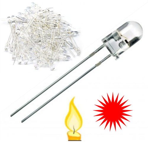 5mm Mum Led Titrek K�rm�z� 10 Adet