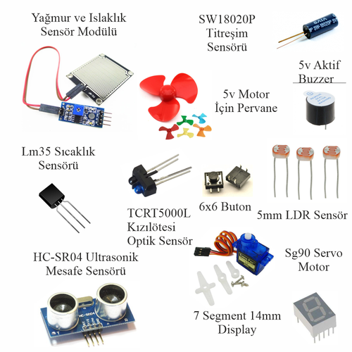 Arduino ile Uyumlu ��reniyorum Seti UNO R3 ( CH340 ) 46 Par�a 176 Adet