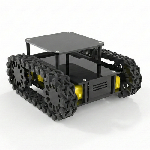 Arduino Uyumlu 4WD Black Mamba Robot Platformu - Palet Tekerlekli Tank �asesi - Arazi Robot Kiti