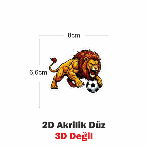 Araba Ayna S�s�, Araba S�s�, �anta Aksesuar� - Aslan 2 - Pleksi Malzeme, UV Bask�l� - 041